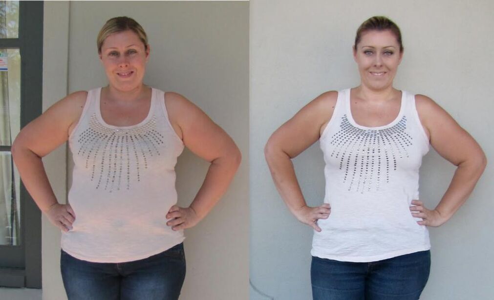 before and after weight loss diet with 6 petals