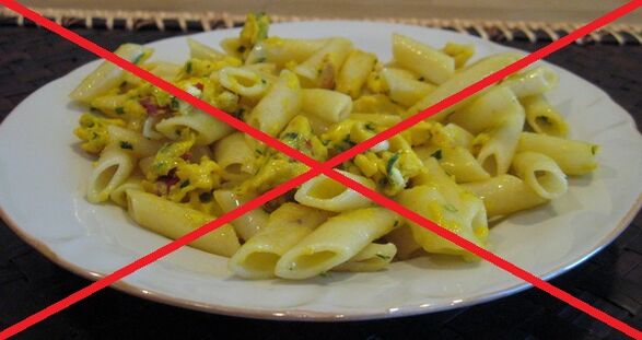 rejection of pasta in diabetes