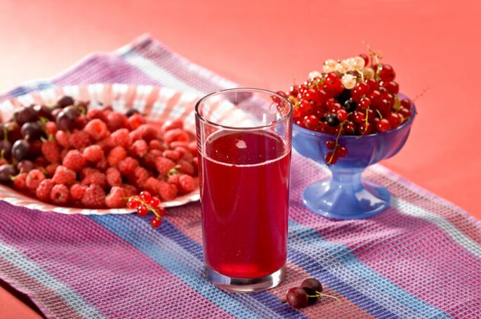 Berry juice for dinner in the diet menu for the first blood group