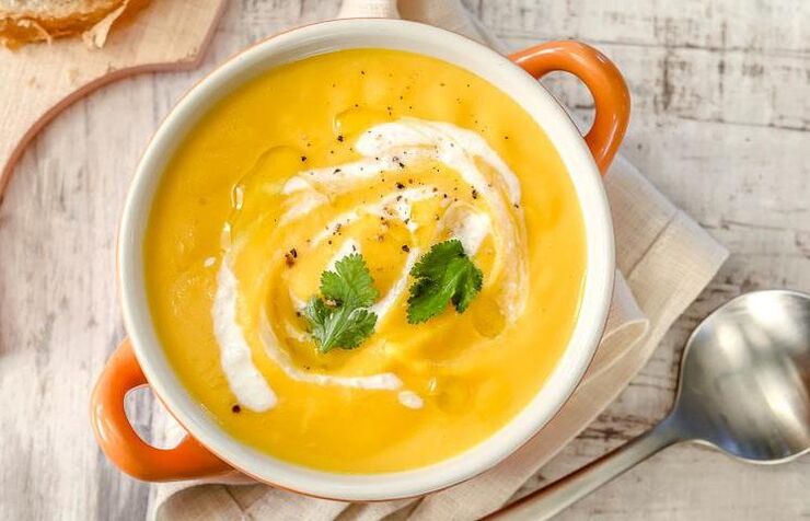 vegetable puree soup for weight loss with 10 kg per month
