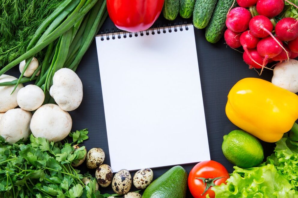 diary for vegetables and foods for weight loss