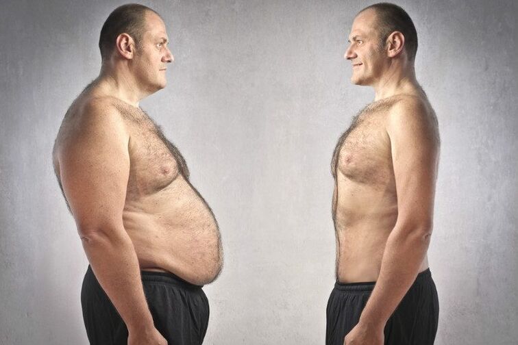 photo of a man before and after weight loss